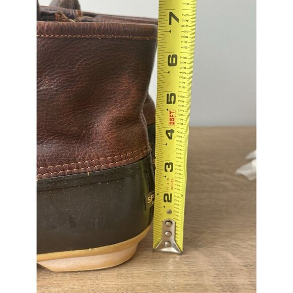 Sperry Saltwater W's 7.5 Brown Leather and Dark Brown Duck Rain Winter Boots - Picture 7 of 10